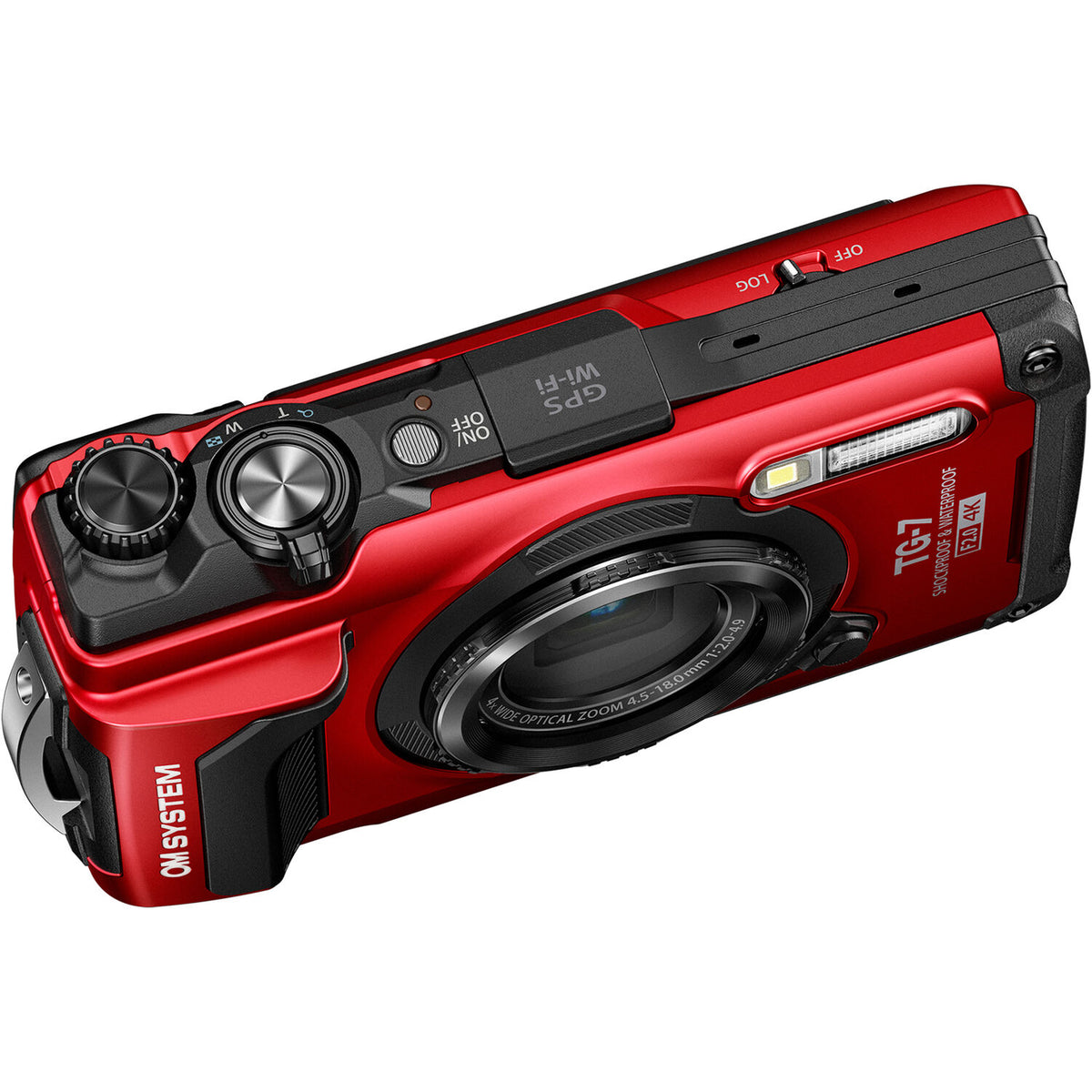 Cámara Digital OM System Tough TG-7 Sumergible Roja