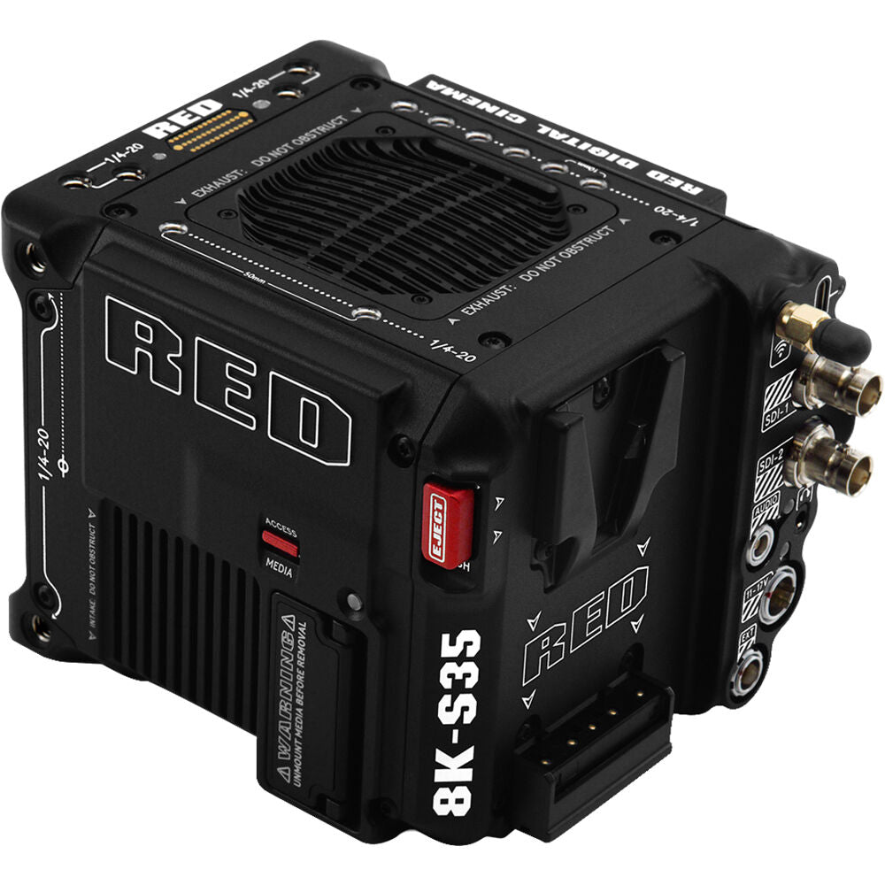 Cámara Digital RED Digital Cinema V-RAPTOR 8K S35 de Producción Pack con Top Plate Plus y Rigid-Hinge Touch 7.0 (V-Montura) -