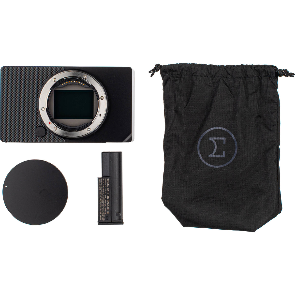 Cámara Digital Sigma BF Mirrorless Full Frame 24.6MP Negra - contenido de la caja