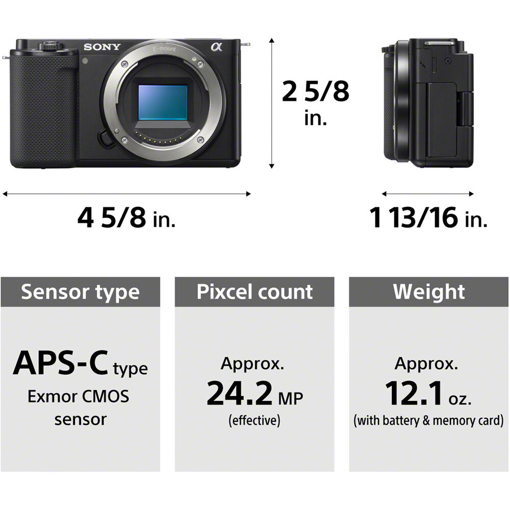 Cámara Digital Sony ZV-E10 Mirrorless (Negra)