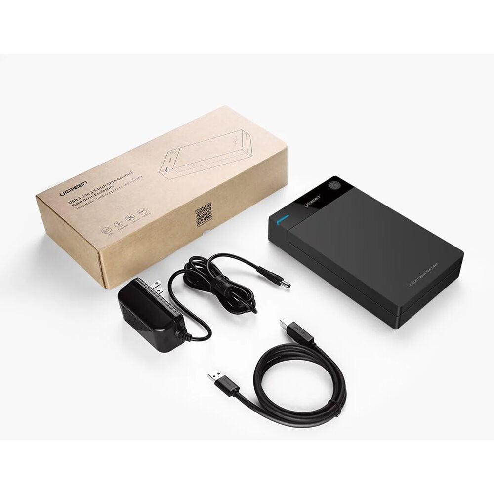 Carcasa de Disco UGREEN 3,5 y 2,5 Pulgadas SATA III USB 3.2 Gen 1 - vista frontal
