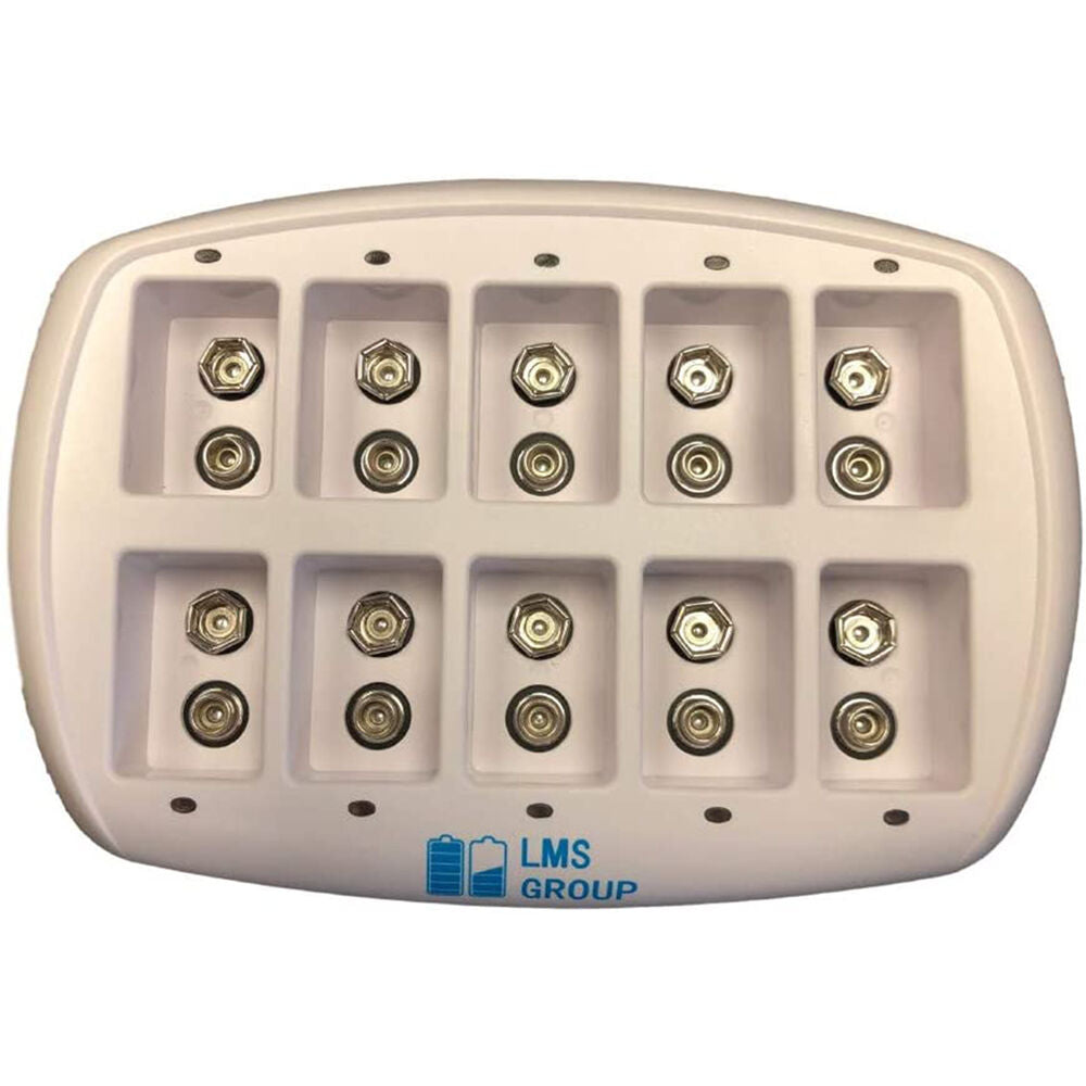 Cargador Ansmann 10 bahías 9V - vista frontal