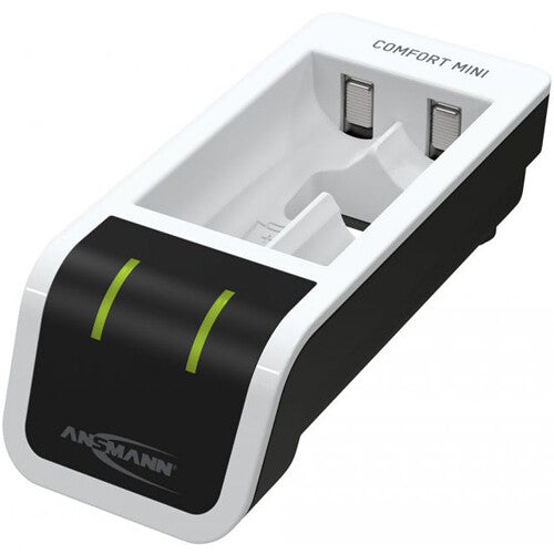 Cargador Ansmann Comfort Mini Fast con USB Input - vista frontal