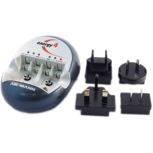 Cargador Ansmann Energy 4 Universal para AA, AAA, o 9V NiMH y NiCd - vista principal