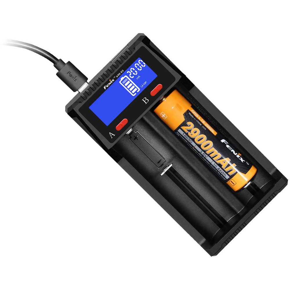 Cargador Fenix Flashlight ARE-D2 - vista frontal