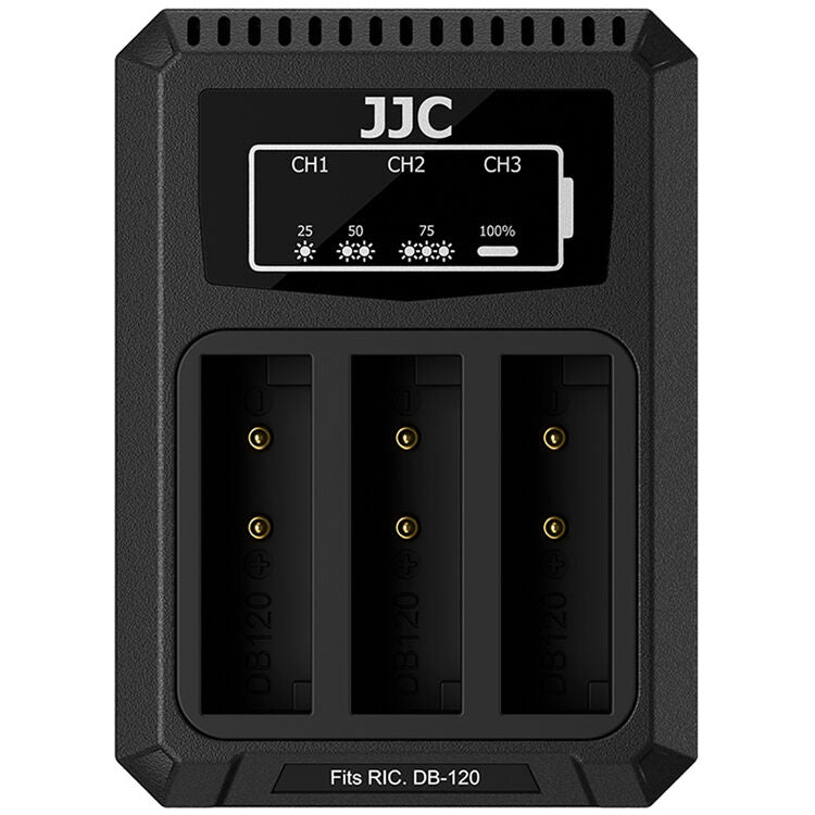 Cargador JJC Multi- para Ricoh DB-120 - puertos y conexiones