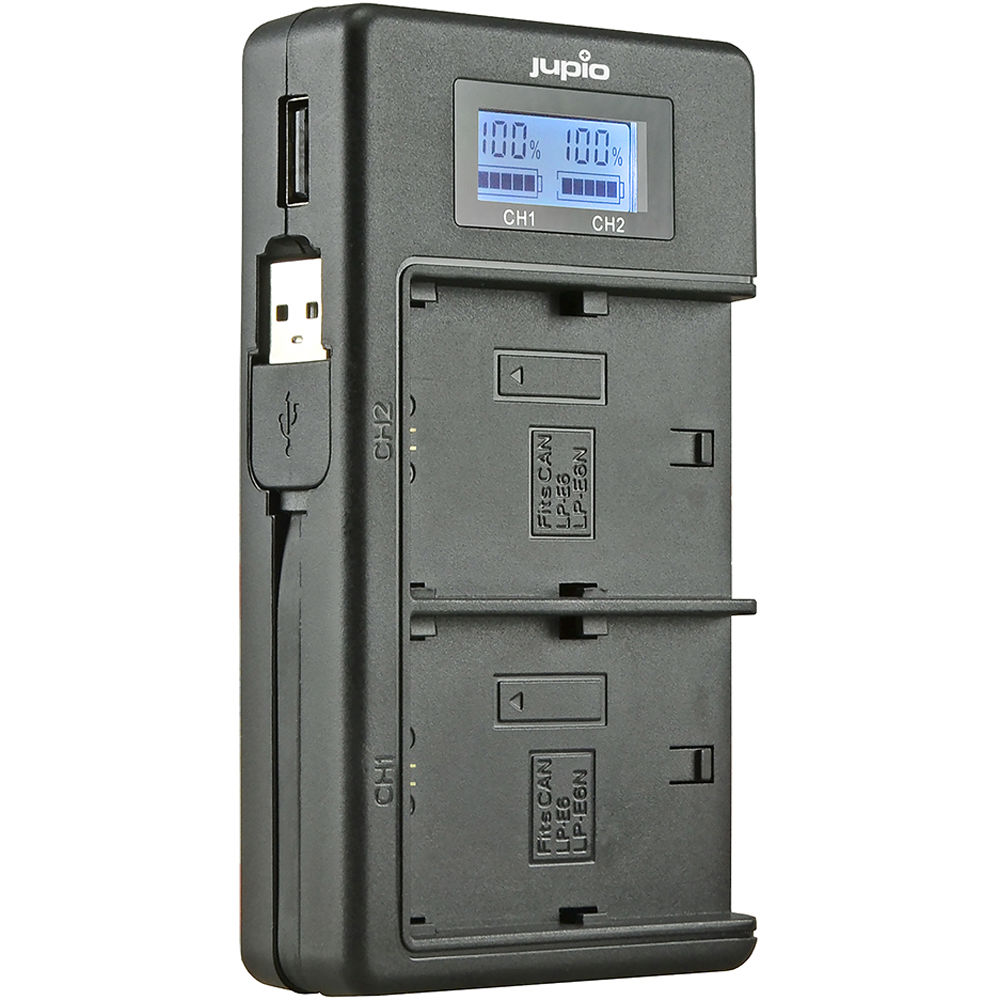 Cargador Jupio USB Dedicated Duo para Canon LP-E6 - vista principal