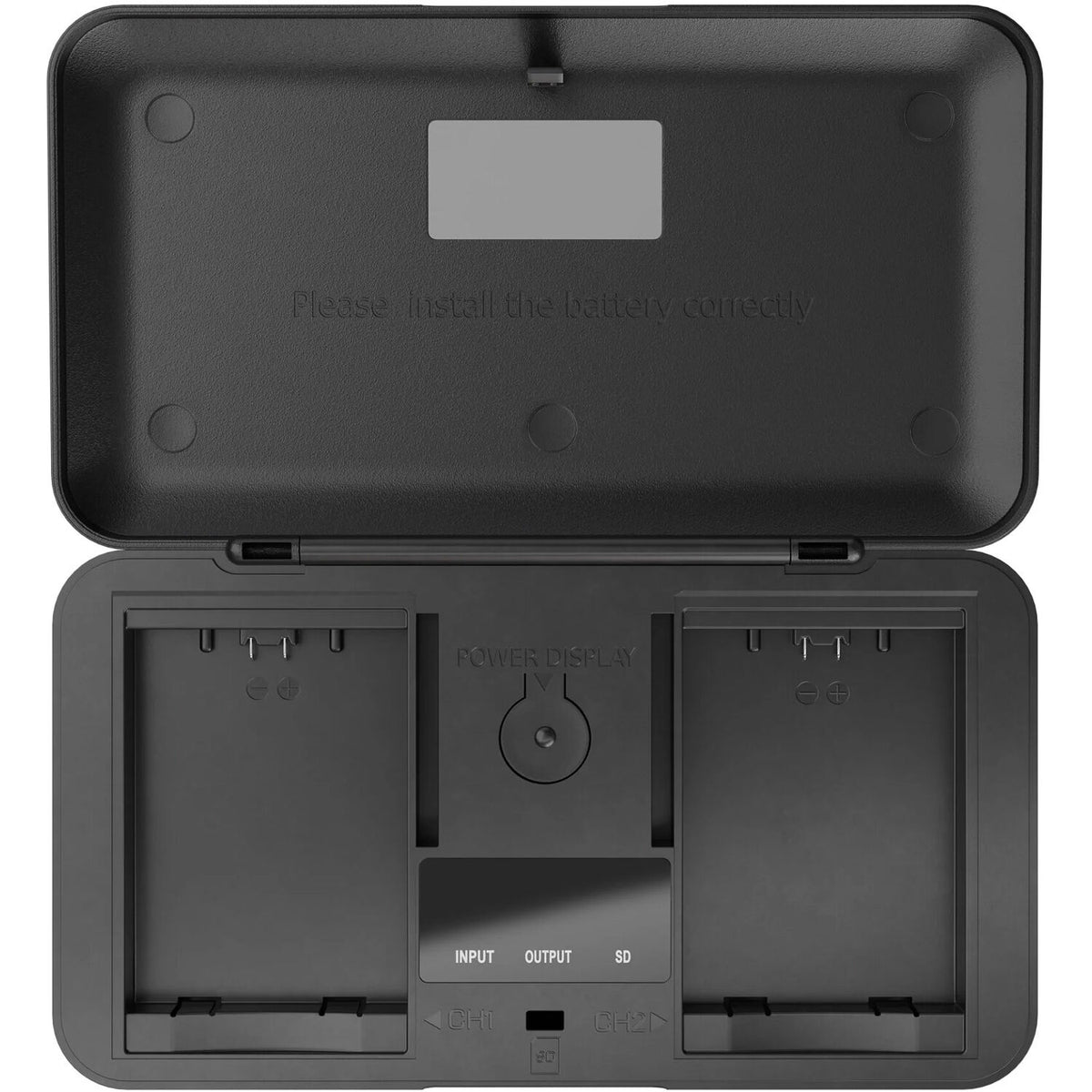 Cargador Newell LCD Dual-Channel con SD Card Reader para Sony NP-FZ100 - vista frontal