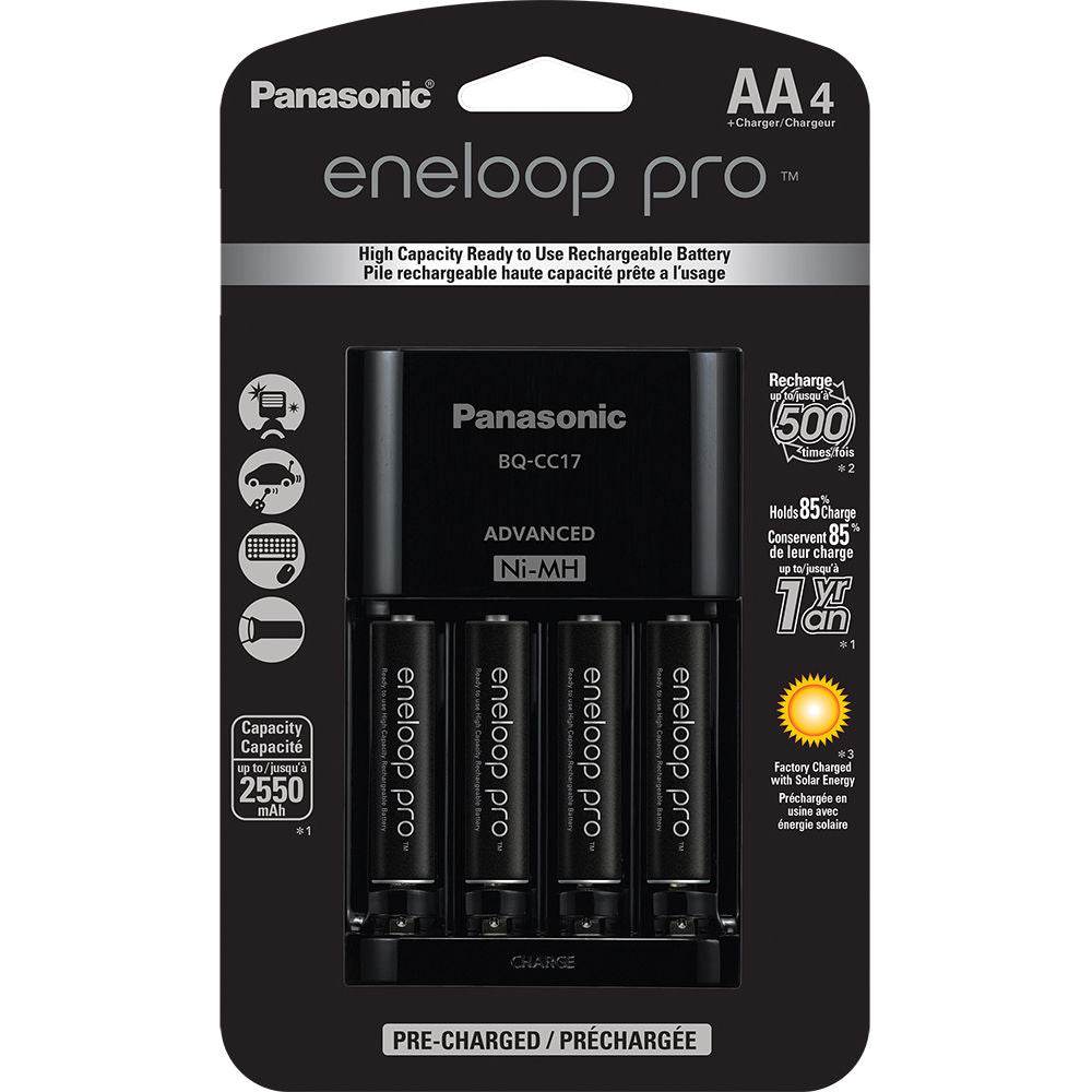 Cargador Panasonic eneloop Pro recargables AA Ni-MH con (2550mAh, 4-Pack) - vista principal