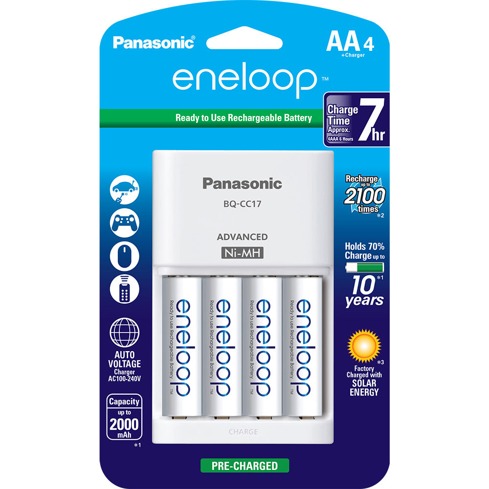 Cargador Panasonic eneloop recargables AA Ni-MH con - vista principal