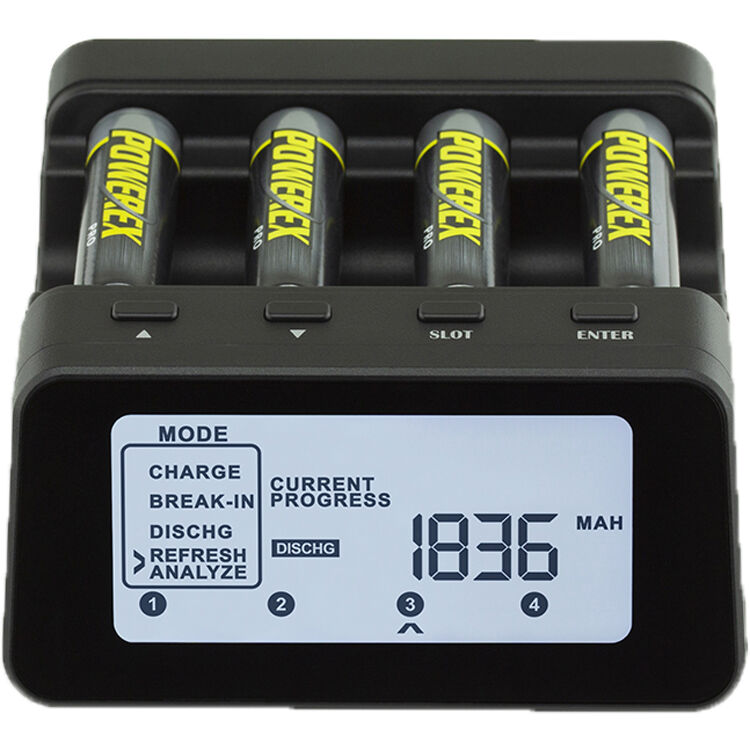 Cargador Powerex C9000Pro Professional-Analyzer - vista frontal