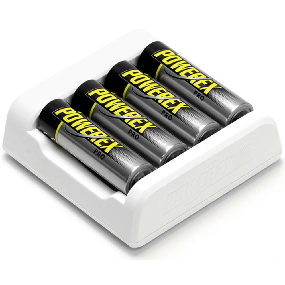Cargador Powerex MH-C401U USB Smart con 4 Powerex Pro NMH - detalle
