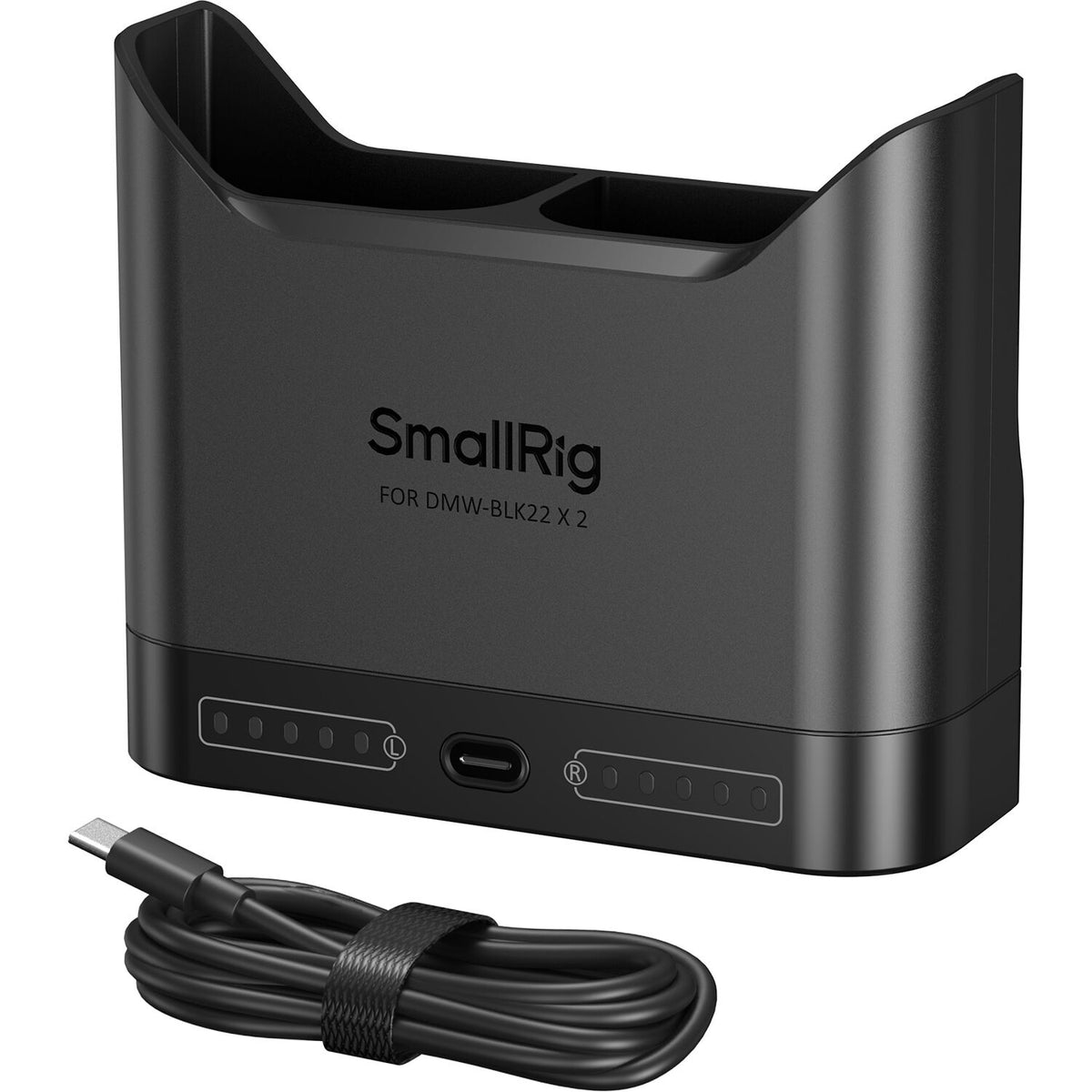 Cargador SmallRig DMW-BLK22 Camera Double Bay - en uso