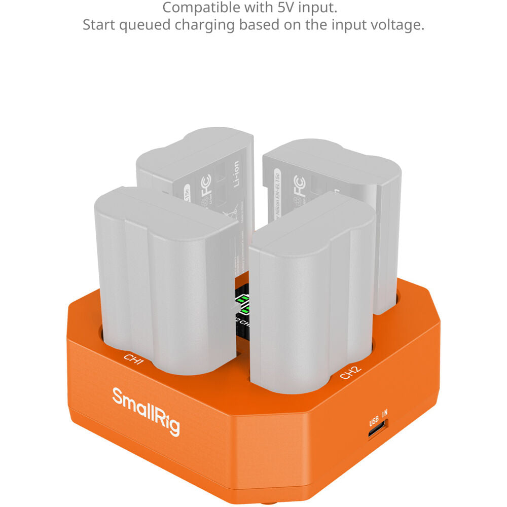 Cargador SmallRig EN-EL15C Four-Channel - vista lateral