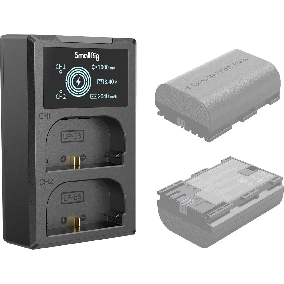 Cargador SmallRig LP-E6NH Camera - vista trasera