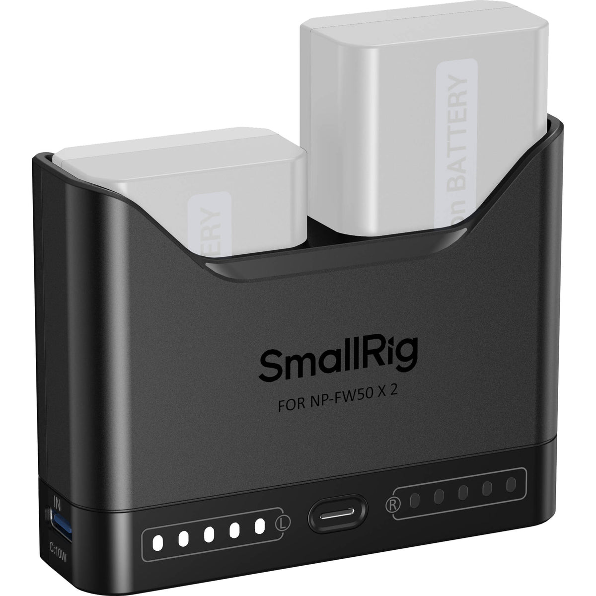 Cargador SmallRig NP-FW50 Dual Camera - vista frontal