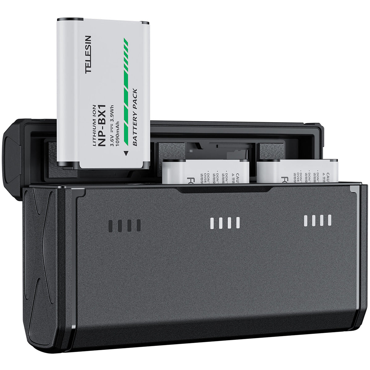 Cargador TELESIN NP-BX1 Portable Charging Case - puertos y conexiones