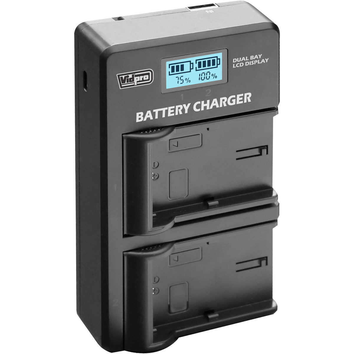 Cargador Vidpro VDL-56 4.2V Dual Bay LCD - vista principal