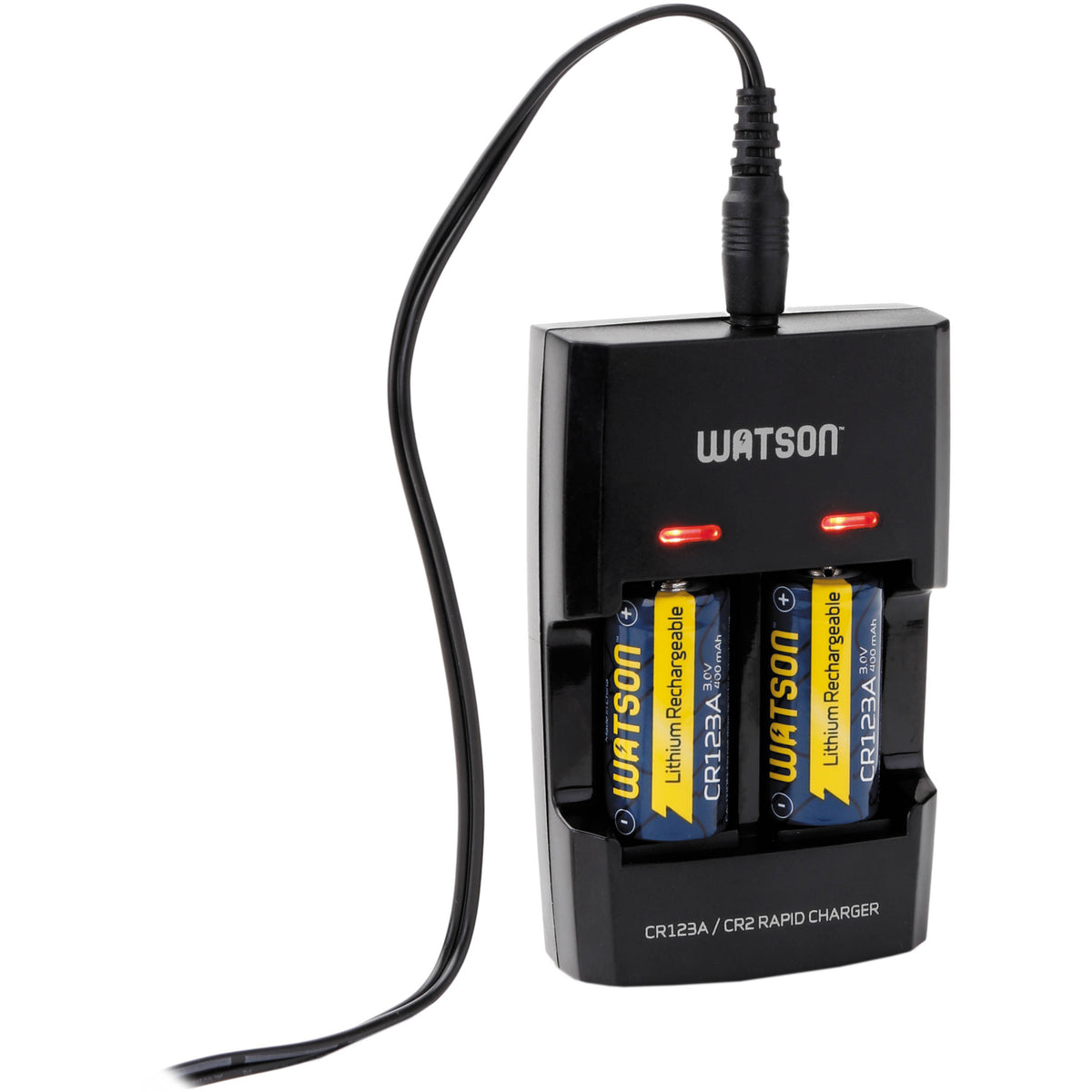 Cargador Watson Dual rápido para 3V CR123A y CR2 Lithium con 2 CR123A - vista principal