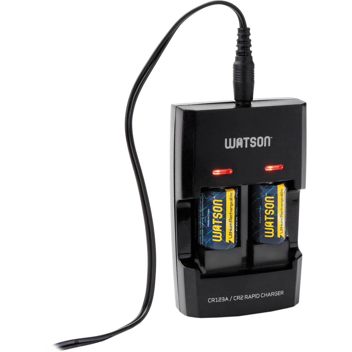 Cargador Watson Dual rápido para 3V CR123A y CR2 Lithium con 2 CR2 - vista principal