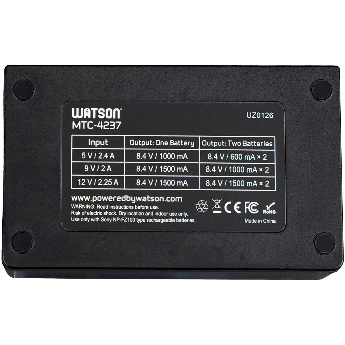 Cargador Watson Mini Twin para NP-FZ100 - detalle