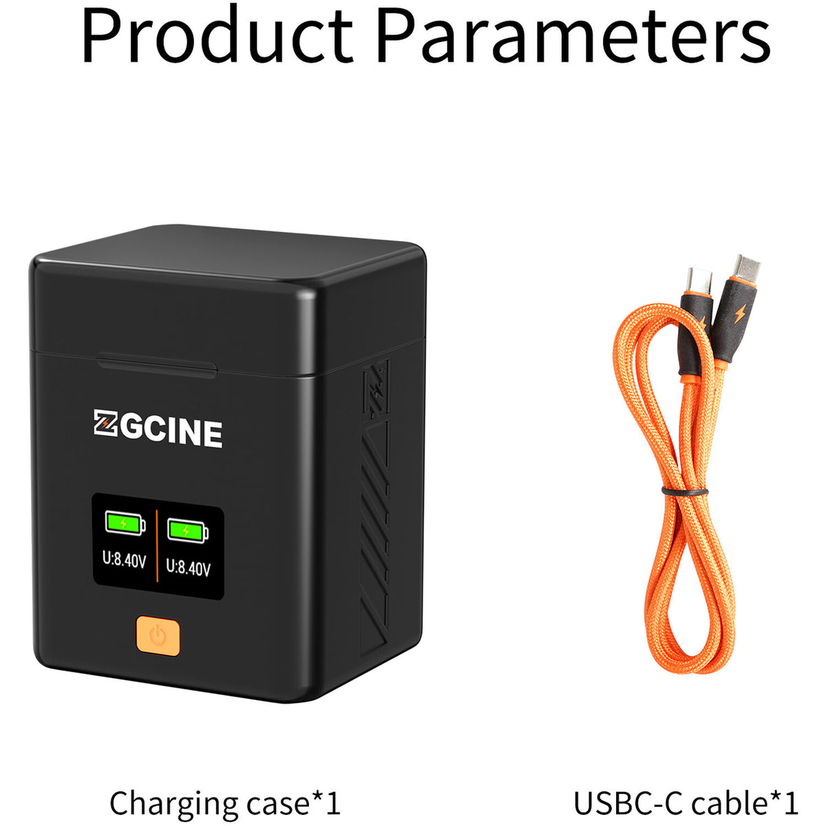 Cargador ZGCINE Fast Dual para Canon LP-E17 - puertos y conexiones