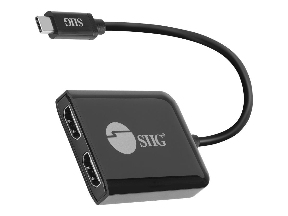 Conmutador AV SIIG 1x2 USB-C to HDMI 4K60 MST Hub Splitter - vista 3