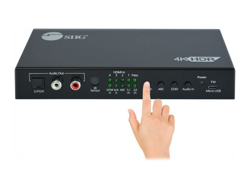Conmutador AV SIIG 4x1 HDMI 2.0 4K 60Hz Switch - vista 5