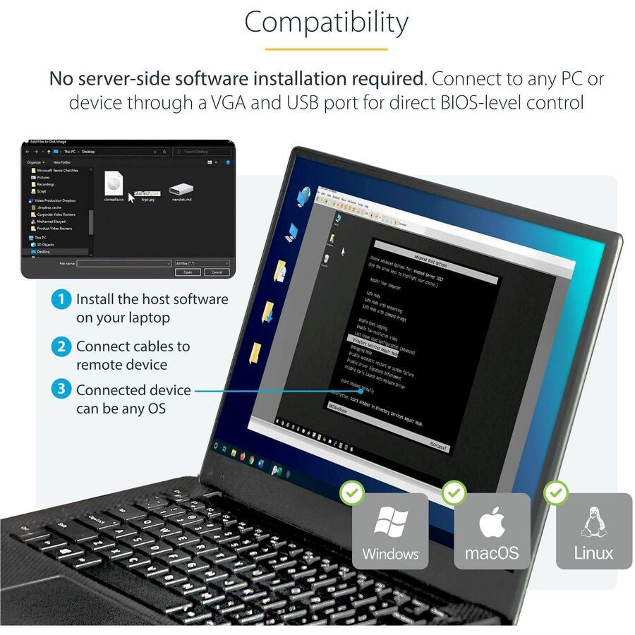 Conmutador KVM StarTech.com StarTech KVM Console to USB 2.0 Portable Laptop Crash Cart Adapter - vista 5
