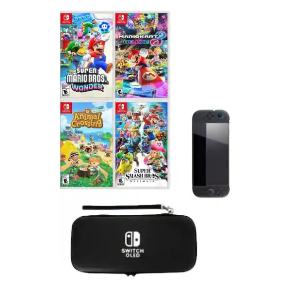 consola-nintendo-switch-oled-super-mario-bros-wonder-mario-kart-8-deluxe-animal-crossing-new-horizons-super-smash-bros-ultimate-bundle-64gb-7-oled-720p-1080p-tv-con-accesorios-white