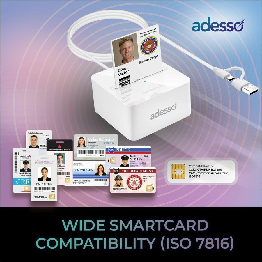 Control de Acceso Adesso Desktop Smart Carder Reader - vista 6