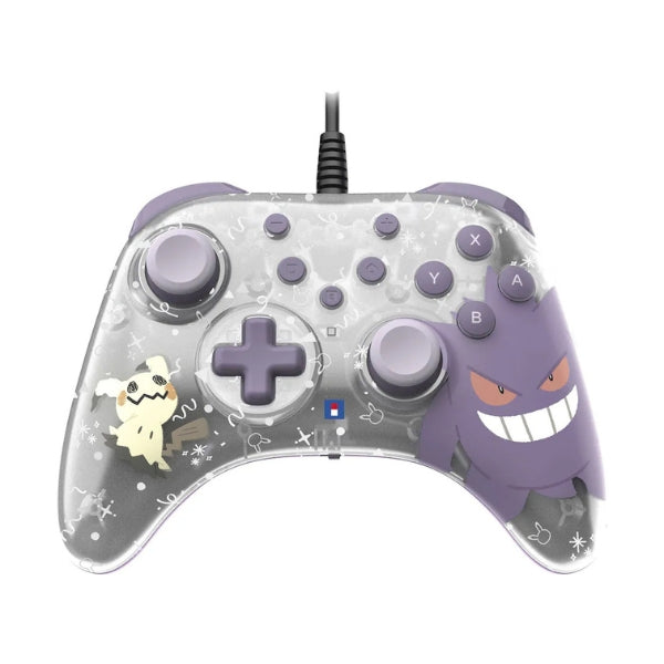 control-gaming-cableado-hori-horipad-turbo-gengar-y-mimikyu-pokemon-con-botones-programables-para-nintendo-switch-2-gris
