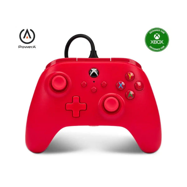 control-gaming-cableado-powera-con-vibracion-para-xbox-series-xs-xbox-one-y-pc-rojo