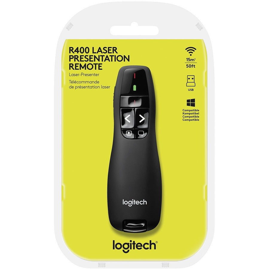 Control Remoto Logitech Wireless Presenter R400 presentation remote control - vista 5