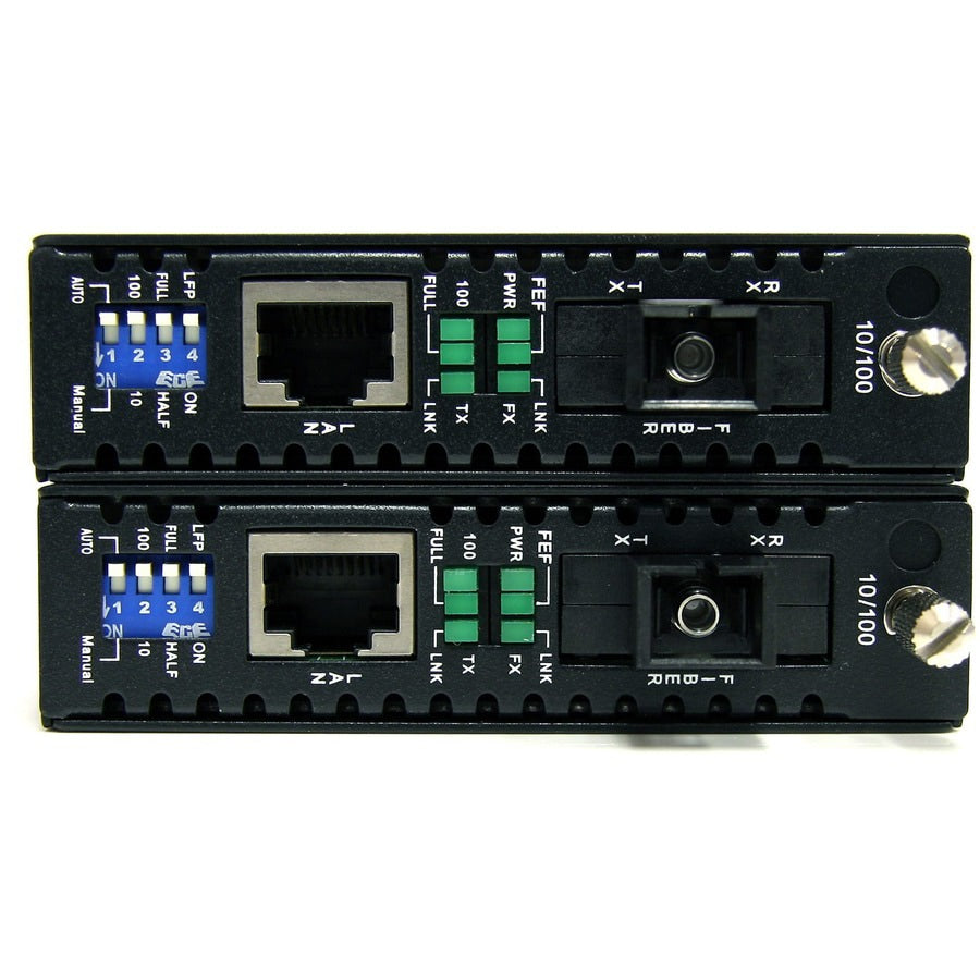Convertidor de Medios StarTech.com StarTech 10/100 Mbps Ethernet Single Mode WDM Fiber Media Converter Kit SC - vista 3