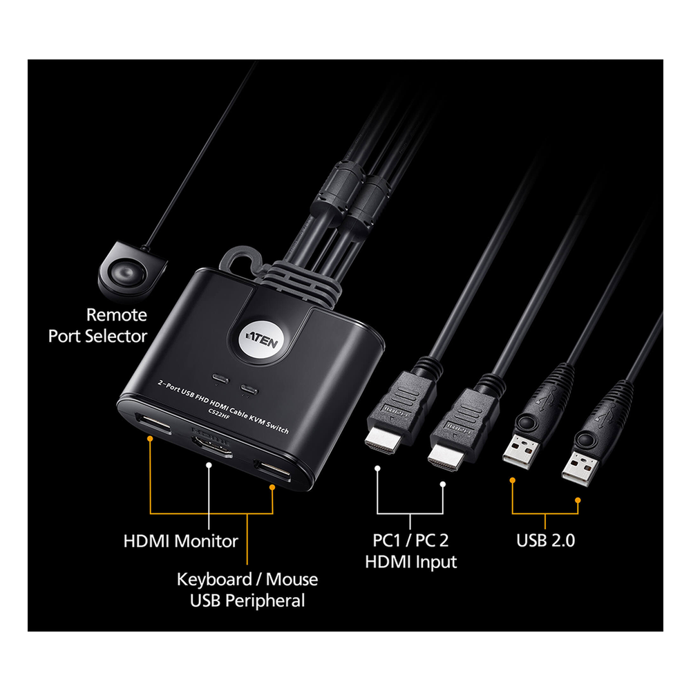 Switch KVM Aten CS22HF