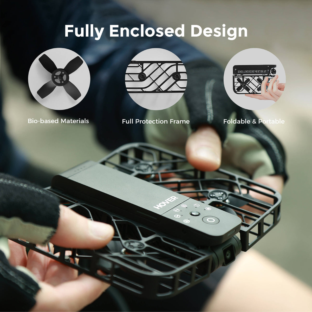 Dron HOVERAir X1 Cámara Voladora Combo Negro