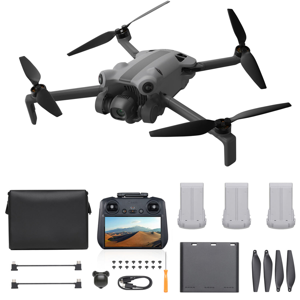 Dron SKYROVER X1 Fly More Combo con Control de Pantalla Gris