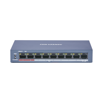 Switch PoE+ Hikvision DS-3E0109P-E/M(B) 250 m