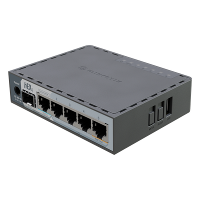Router hEX S Mikrotik E60IUGS 5 puertos 512 MB