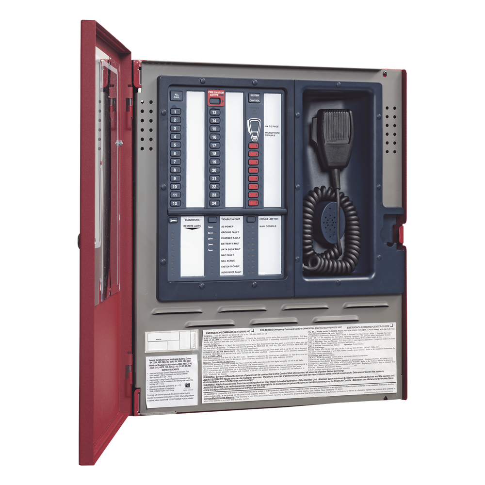 Centro de Comando de Emergencia para Voceo Fire-Lite ECC-50/100