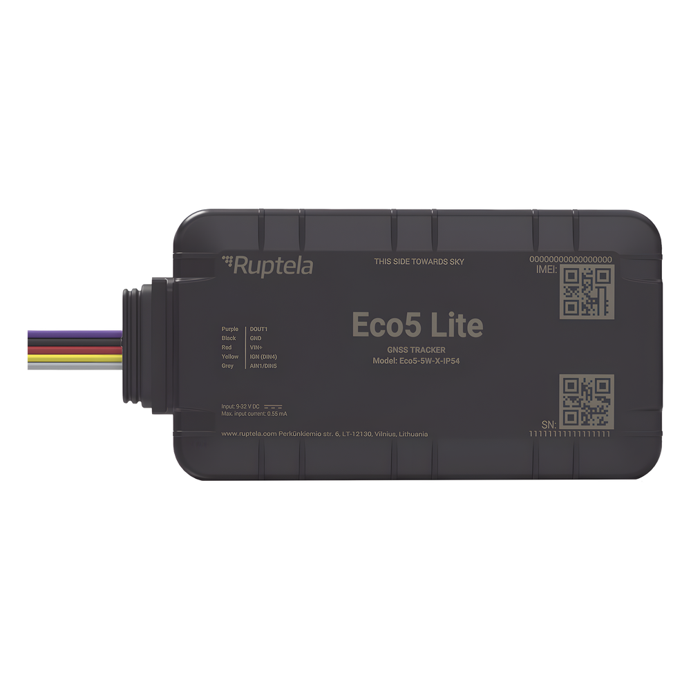 Rastreador GPS 4G LTE Cat 1 Ruptela ECO5LITE