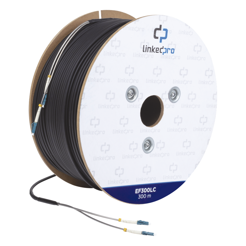 Fibra Óptica Monomodo Conectorizada Plug & Play LinkedPro EF-300-LC 2 hilos Dúplex