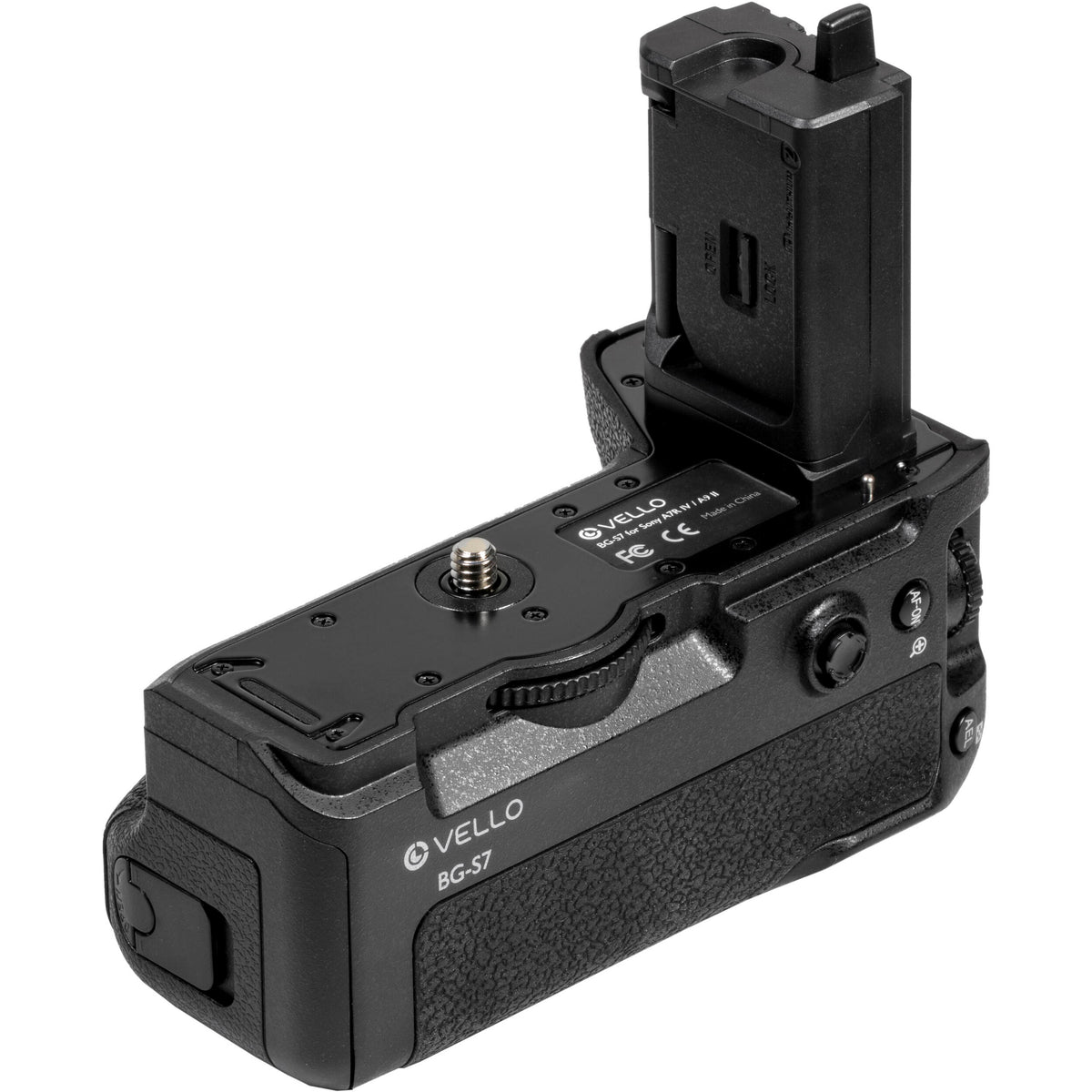 Empuñadura Vello BG-S7 para Sony a1, a9 II, a7S III, a7R V, a7R IV, a7 V, y a7 IV Series - vista lateral