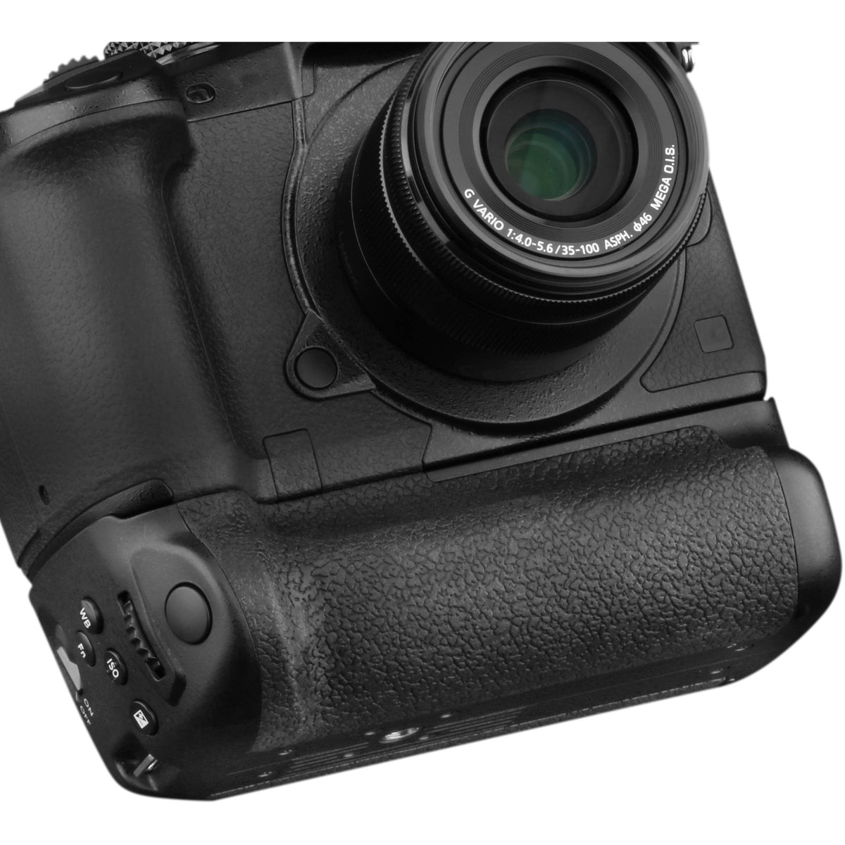 Empuñadura Vello para Panasonic Lumix DC-GH5, DC-GH5S, DC-GH5 II - vista frontal
