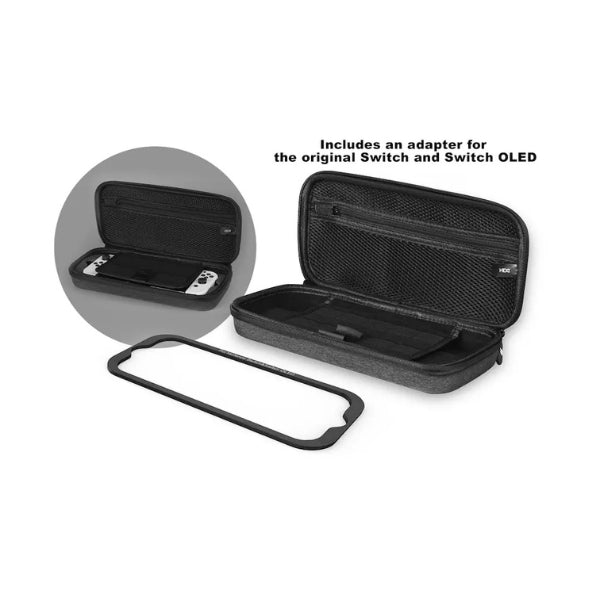 estuche-de-transporte-next-deluxe-go-travel-carry-case-con-proteccion-eva-y-compartimento-para-juegos-para-nintendo-switch-2-switch-y-oled-gris