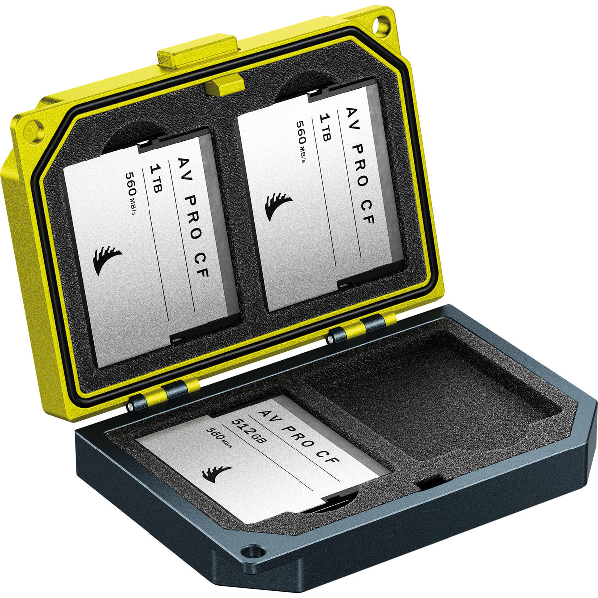 Estuche para Tarjetas Angelbird para CFast (Amarillo) - vista trasera