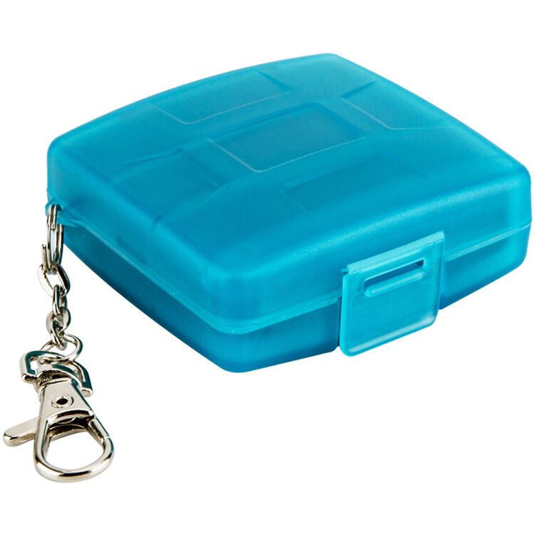 Estuche para Tarjetas JJC para 4 SD y 4 microSD (Azul) - vista trasera