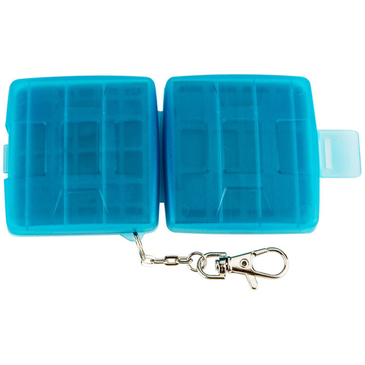 Estuche para Tarjetas JJC para 4 SD y 4 microSD (Azul) - vista lateral