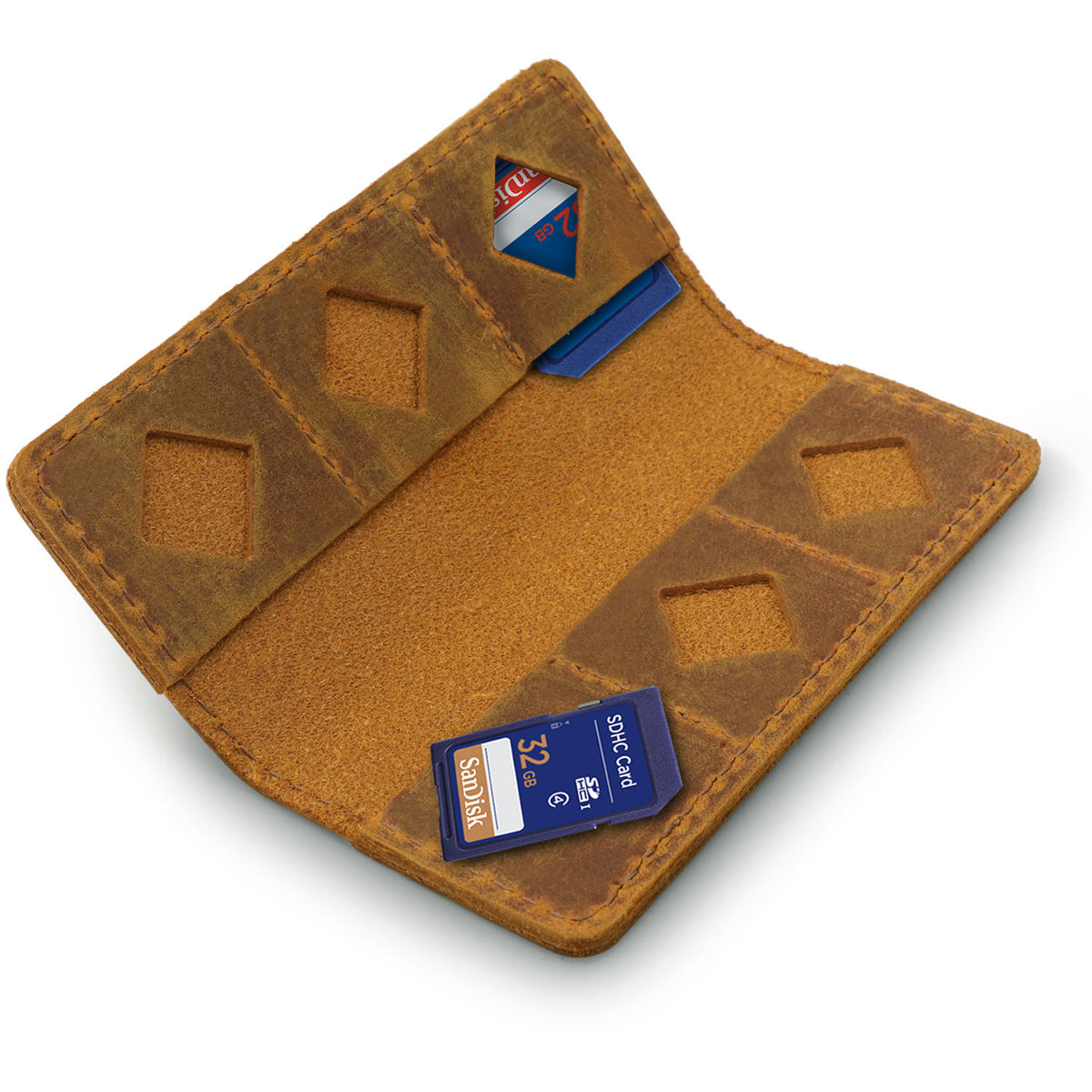 Estuche para Tarjetas MegaGear Leather SD (Camel) - vista principal